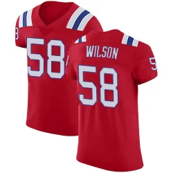 Men's Jared Wilson New England Patriots No.58 Elite Vapor Untouchable Alternate Jersey - Red