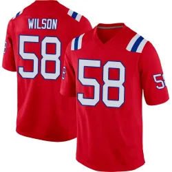 Men's Jared Wilson New England Patriots No.58 Game Alternate Jersey - Red