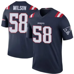 Men's Jared Wilson New England Patriots No.58 Legend Color Rush Jersey - Navy