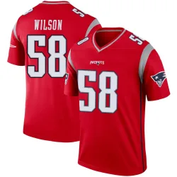 Men's Jared Wilson New England Patriots No.58 Legend Inverted Jersey - Red