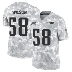 Men's Jared Wilson New England Patriots No.58 Limited 2024 Salute to Service Jersey - Arctic Camo