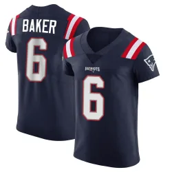 Men's Javon Baker New England Patriots No.6 Elite Team Color Vapor Untouchable Jersey - Navy