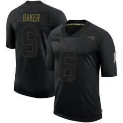 Men's Javon Baker New England Patriots No.6 Limited 2020 Salute To Service Jersey - Black