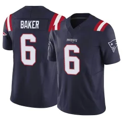 Men's Javon Baker New England Patriots No.6 Limited Vapor F.U.S.E. Jersey - Navy