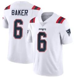 Men's Javon Baker New England Patriots No.6 Limited Vapor Untouchable Jersey - White