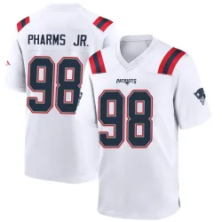 Men's Jeremiah Pharms Jr. New England Patriots No.98 Game Jersey - White