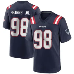 Men's Jeremiah Pharms Jr. New England Patriots No.98 Game Team Color Jersey - Navy Blue