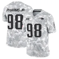 Men's Jeremiah Pharms Jr. New England Patriots No.98 Limited 2024 Salute to Service Jersey - Arctic Camo