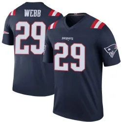 Men's Jeremiah Webb New England Patriots No.29 Legend Color Rush Jersey - Navy