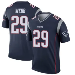 Men's Jeremiah Webb New England Patriots No.29 Legend Jersey - Navy