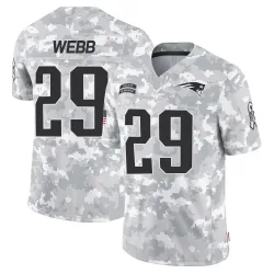 Men's Jeremiah Webb New England Patriots No.29 Limited 2024 Salute to Service Jersey - Arctic Camo