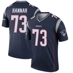 Men's John Hannah New England Patriots No.73 Legend Jersey - Navy
