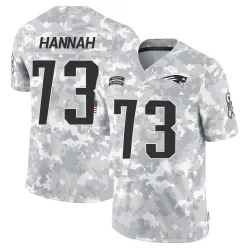 Men's John Hannah New England Patriots No.73 Limited 2024 Salute to Service Jersey - Arctic Camo
