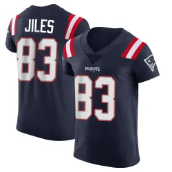 Men's John Jiles New England Patriots No.83 Elite Team Color Vapor Untouchable Jersey - Navy