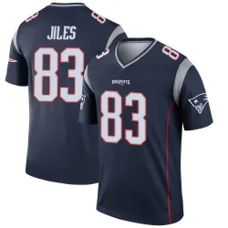 Men's John Jiles New England Patriots No.83 Legend Jersey - Navy