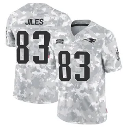 Men's John Jiles New England Patriots No.83 Limited 2024 Salute to Service Jersey - Arctic Camo