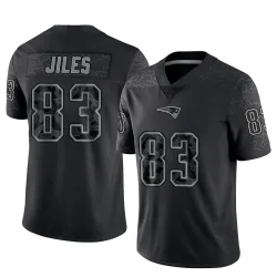 Men's John Jiles New England Patriots No.83 Limited Reflective Jersey - Black