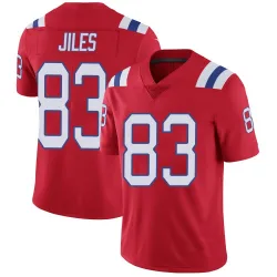 Men's John Jiles New England Patriots No.83 Limited Vapor Untouchable Alternate Jersey - Red