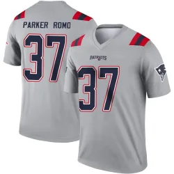 Men's John Parker Romo New England Patriots No.37 Legend Inverted Jersey - Gray