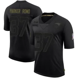 Men's John Parker Romo New England Patriots No.37 Limited 2020 Salute To Service Jersey - Black