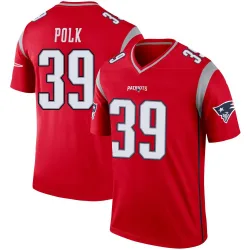 Men's Jordan Polk New England Patriots No.39 Legend Inverted Jersey - Red