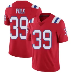 Men's Jordan Polk New England Patriots No.39 Limited Vapor Untouchable Alternate Jersey - Red