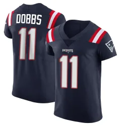 Men's Joshua Dobbs New England Patriots No.11 Elite Team Color Vapor Untouchable Jersey - Navy