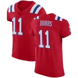 Men's Joshua Dobbs New England Patriots No.11 Elite Vapor Untouchable Alternate Jersey - Red
