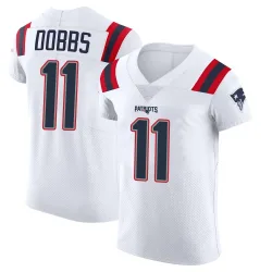 Men's Joshua Dobbs New England Patriots No.11 Elite Vapor Untouchable Jersey - White