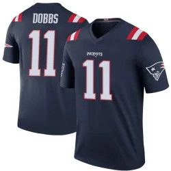Men's Joshua Dobbs New England Patriots No.11 Legend Color Rush Jersey - Navy