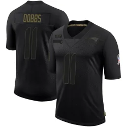 Men's Joshua Dobbs New England Patriots No.11 Limited 2020 Salute To Service Jersey - Black
