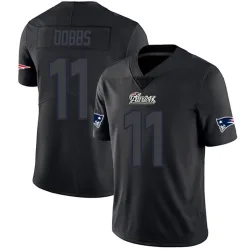 Men's Joshua Dobbs New England Patriots No.11 Limited Jersey - Black Impact