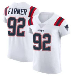 Men's Joshua Farmer New England Patriots No.92 Elite Vapor Untouchable Jersey - White