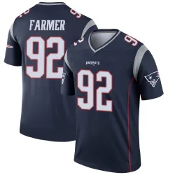 Men's Joshua Farmer New England Patriots No.92 Legend Jersey - Navy