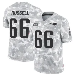 Men's Jotham Russell New England Patriots No.66 Limited 2024 Salute to Service Jersey - Arctic Camo