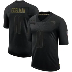 Men's Julian Edelman New England Patriots No.11 Limited 2020 Salute To Service Jersey - Black