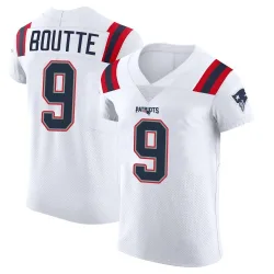 Men's Kayshon Boutte New England Patriots No.9 Elite Vapor Untouchable Jersey - White