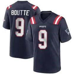 Men's Kayshon Boutte New England Patriots No.9 Game Team Color Jersey - Navy Blue