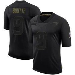 Men's Kayshon Boutte New England Patriots No.9 Limited 2020 Salute To Service Jersey - Black