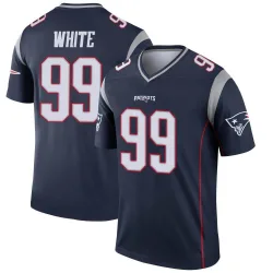 Men's Keion White New England Patriots No.99 Legend Jersey - Navy