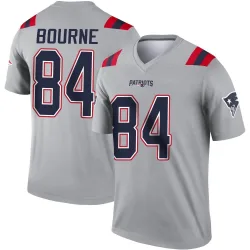 Men's Kendrick Bourne New England Patriots No.84 Legend Inverted Jersey - Gray