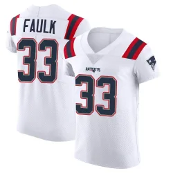 Men's Kevin Faulk New England Patriots No.33 Elite Vapor Untouchable Jersey - White