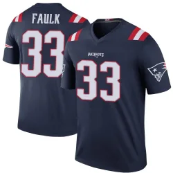 Men's Kevin Faulk New England Patriots No.33 Legend Color Rush Jersey - Navy