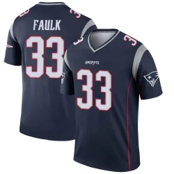 Men's Kevin Faulk New England Patriots No.33 Legend Jersey - Navy