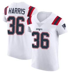 Men's Kevin Harris New England Patriots No.36 Elite Vapor Untouchable Jersey - White