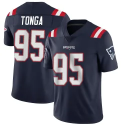 Men's Khyiris Tonga New England Patriots No.95 Limited Team Color Vapor Untouchable Jersey - Navy