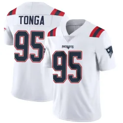 Men's Khyiris Tonga New England Patriots No.95 Limited Vapor Untouchable Jersey - White