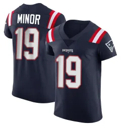 Men's Kobee Minor New England Patriots No.19 Elite Team Color Vapor Untouchable Jersey - Navy
