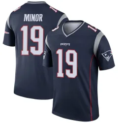 Men's Kobee Minor New England Patriots No.19 Legend Jersey - Navy