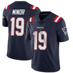 Men's Kobee Minor New England Patriots No.19 Limited Team Color Vapor Untouchable Jersey - Navy
